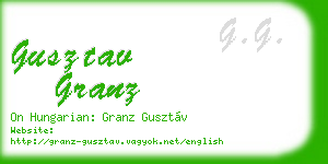 gusztav granz business card